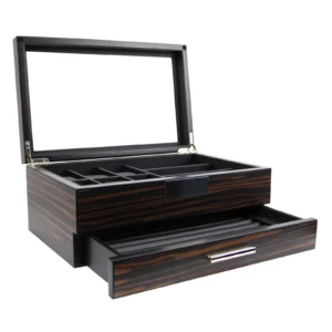 Decorebay Luxury Watch Sunglasses and Jeweler Display Box and Organizer Ebony