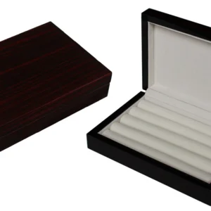 High Gloss Wooden Cufflink Display Box Ring Tie Clip Storage Case Organizer Gift